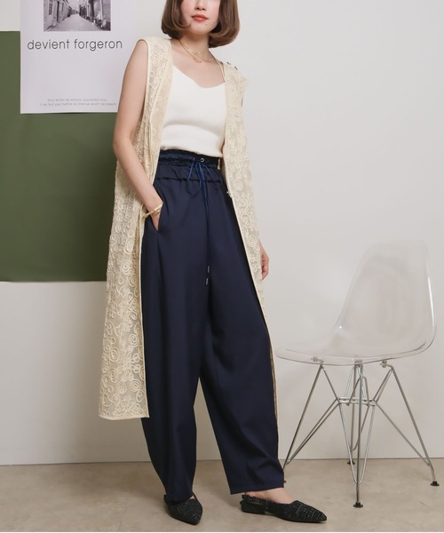 palm RICHE(ポームリシュ)の「ウエストレイヤードデザインパンツ(その他パンツ・レディース・イエロー/ネイビー/ブラック・M)」の16枚目の写真