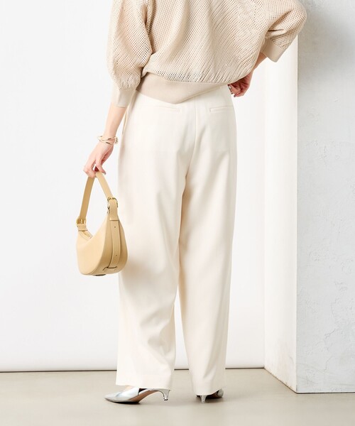 NOLLEY’S(ノーリーズ)の「《セットアップ対応》ウォッシャブル麻調タックワイドパンツ(その他パンツ・レディース・キナリ/ネイビー/ライトグレー・34/36/38)」の18枚目の写真