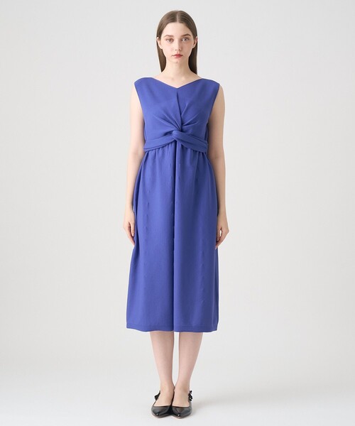 ANAYI(アナイ)の「ドレープツイスト ワンピース(ワンピース・レディース・ブルー/ブラック・36/38/34)」の3枚目の写真
