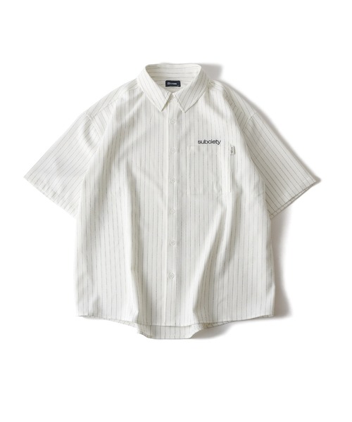 Subciety（サブサエティ）の「Stripe shirt（シャツ/ブラウス・メンズ・オリーブ/ブラック/ホワイト・SMALL/MEDIUM/LARGE/X-LARGE）」の17枚目の写真