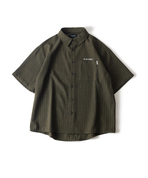 Subciety（サブサエティ）の「Stripe shirt（シャツ/ブラウス・メンズ・オリーブ/ブラック/ホワイト・SMALL/MEDIUM/LARGE/X-LARGE）」の15枚目の写真