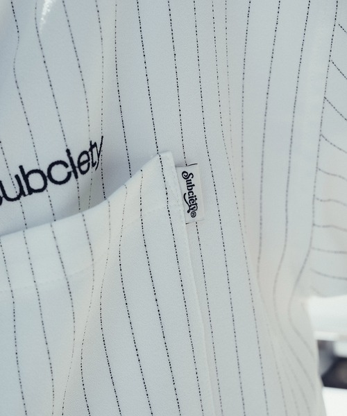 Subciety（サブサエティ）の「Stripe shirt（シャツ/ブラウス・メンズ・オリーブ/ブラック/ホワイト・SMALL/MEDIUM/LARGE/X-LARGE）」の10枚目の写真