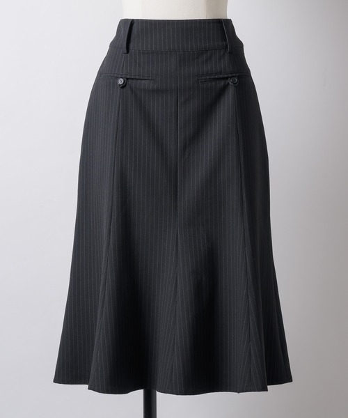 midi pocket stripe skirt / ミディポケットストライプスカート