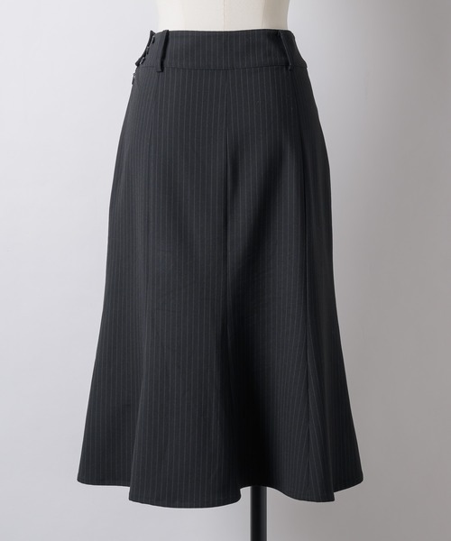 セール】midi pocket stripe skirt / ミディポケットストライプ