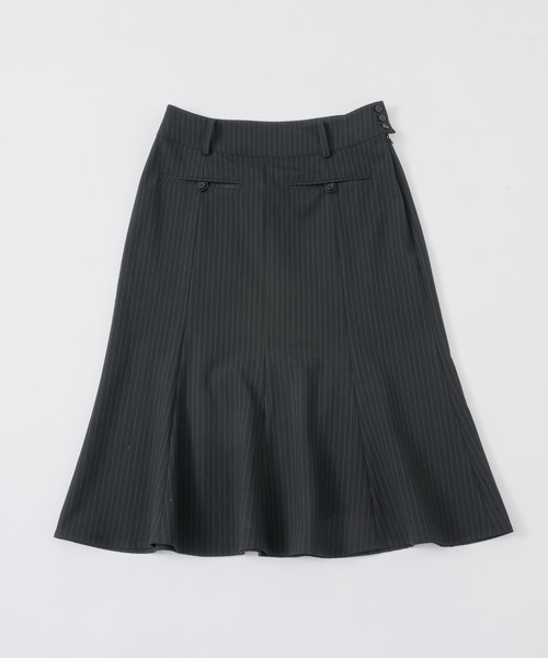 midi pocket stripe skirt / ミディポケットストライプスカート