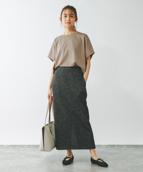 GLOBAL WORK（グローバルワーク）の「なめらかタッチドルマン半袖/289393（Tシャツ/カットソー・レディース・テラコッタ/ブラック/オフホワイト/ネイビー/モカ・LARGE/MEDIUM）」の18枚目の写真