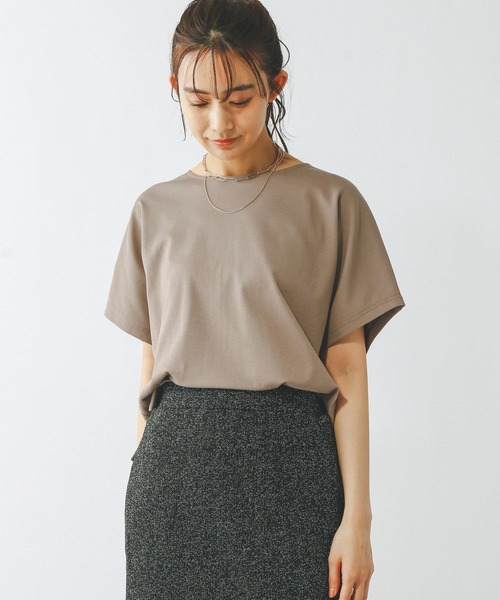 GLOBAL WORK（グローバルワーク）の「なめらかタッチドルマン半袖/289393（Tシャツ/カットソー・レディース・テラコッタ/ブラック/オフホワイト/ネイビー/モカ・LARGE/MEDIUM）」の20枚目の写真