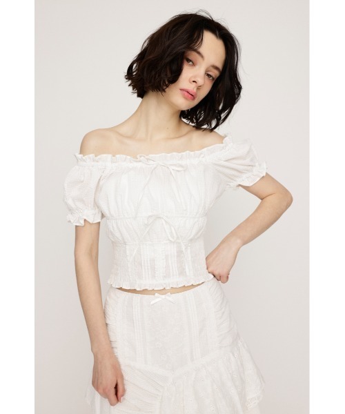 COTTON LACE TOPS コットン レース トップス 夏服 半袖（Tシャツ