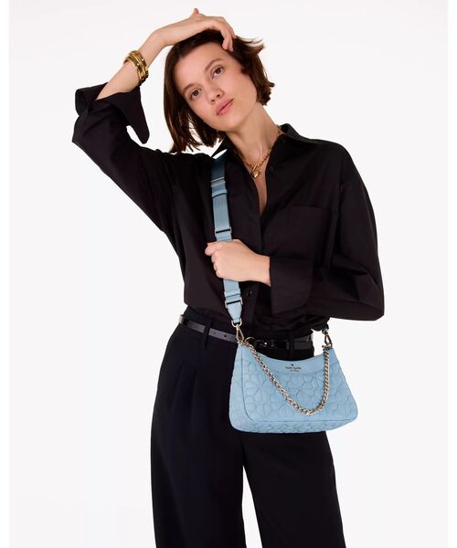 新品 ケイトスペード kate spade ショルダーバッグ コンバーチブル クロスボディ ディープジェイド セール】スペード フラワー コンバーチブル クロスボディ（ショルダー