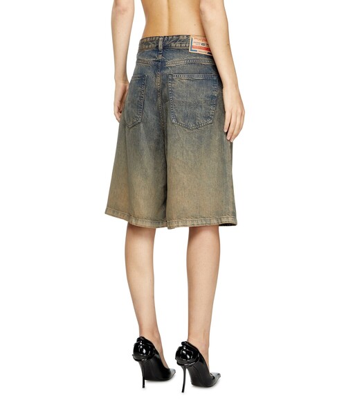 DIESEL(ディーゼル)の「ウィメンズ デニムショートパンツ DE-SIRE-SHORT-S(デニムパンツ・レディース・インディゴブルー・23inch/24inch/25inch/26inch)」の4枚目の写真