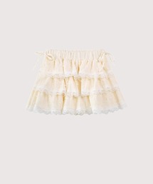 Flare Layered Embroidery Skirt