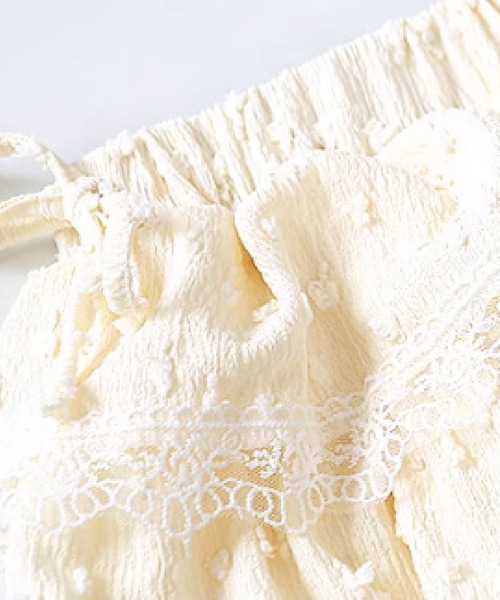 LA POMME petit（ラポミ・プチ）の「Flare Layered Embroidery Skirt（スカート・レディース・アイボリー・FREE）」の2枚目の写真