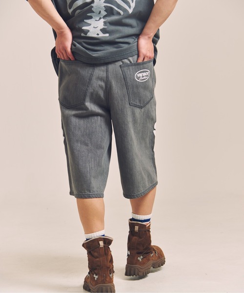VANSON（ヴァンソン）の「VANSON-SKELTON BONES-Denim Shorts（デニム