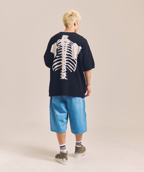 VANSON（ヴァンソン）の「VANSON-SKELTON BONES-Denim Shorts（デニム
