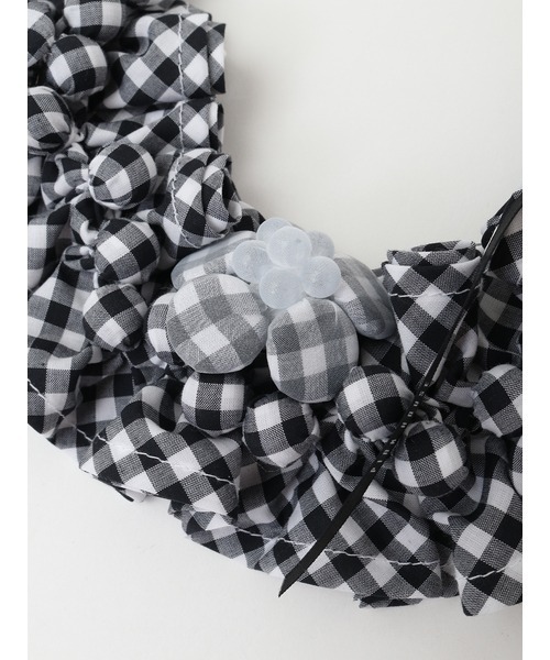 PINK HOUSE(ピンクハウス)の「gingham check shibori flower necklace(ネックレス・レディース・ピンク/ブラック/ライトブルー・フリー)」の5枚目の写真