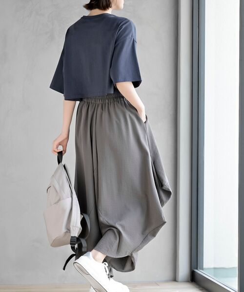 rps(アールピーエス)の「変形ドレープコクーンスカーチョ(その他パンツ・レディース・ブラック/チャコールグレー・フリー)」の7枚目の写真