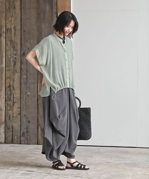 rps(アールピーエス)の「変形ドレープコクーンスカーチョ(その他パンツ・レディース・ブラック/チャコールグレー・フリー)」の12枚目の写真