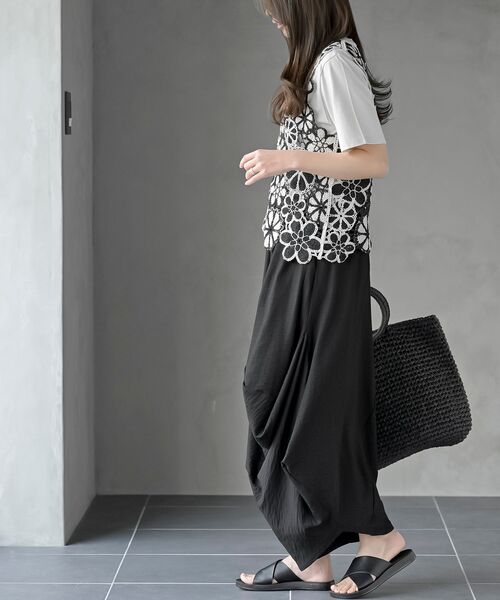 rps(アールピーエス)の「変形ドレープコクーンスカーチョ(その他パンツ・レディース・ブラック/チャコールグレー・フリー)」の15枚目の写真