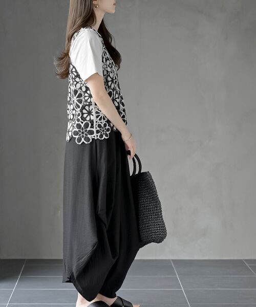 rps(アールピーエス)の「変形ドレープコクーンスカーチョ(その他パンツ・レディース・ブラック/チャコールグレー・フリー)」の19枚目の写真