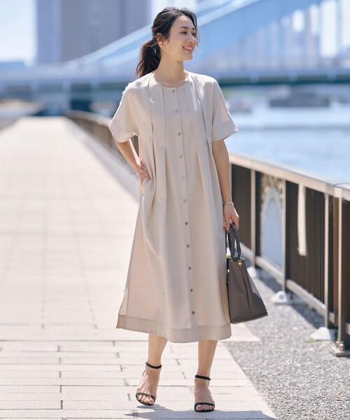 J.PRESS(ジェイプレス)の「【洗える・接触冷感】ライトタンブラー ワンピース(ワンピース・レディース・ブラック系/ベージュ系・T13/T15)」の16枚目の写真