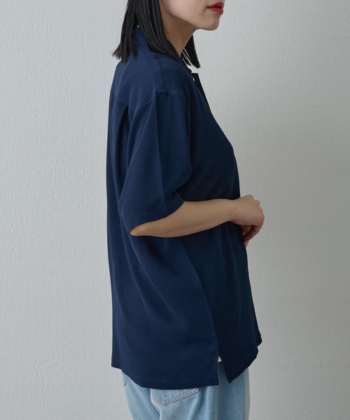 COLONY 2139（コロニートゥーワンスリーナイン）の「マイクロサッカー半袖シャツ（シャツ/ブラウス・メンズ・ネイビー/ホワイト・MEDIUM/LARGE）」の8枚目の写真