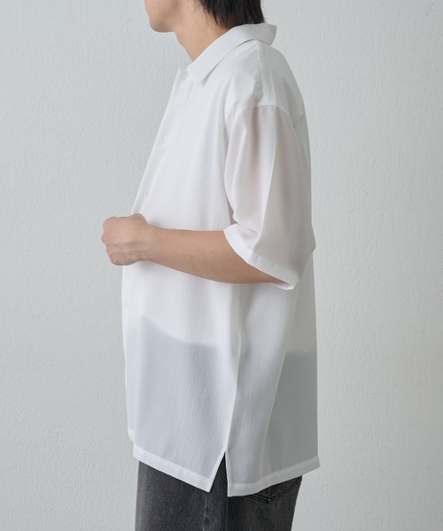 COLONY 2139（コロニートゥーワンスリーナイン）の「マイクロサッカー半袖シャツ（シャツ/ブラウス・メンズ・ネイビー/ホワイト・MEDIUM/LARGE）」の4枚目の写真