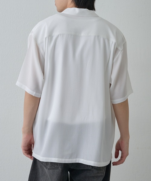 COLONY 2139（コロニートゥーワンスリーナイン）の「マイクロサッカー半袖シャツ（シャツ/ブラウス・メンズ・ネイビー/ホワイト・MEDIUM/LARGE）」の5枚目の写真