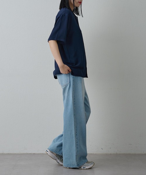 COLONY 2139（コロニートゥーワンスリーナイン）の「マイクロサッカー半袖シャツ（シャツ/ブラウス・メンズ・ネイビー/ホワイト・MEDIUM/LARGE）」の16枚目の写真