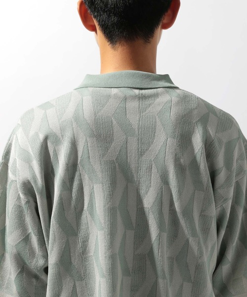 niko and...（ニコアンド）の「ジャカード幾何学ポロシャツ（ポロシャツ・メンズ・ベージュ/ネイビー/ライトグレー・MEDIUM/LARGE）」の19枚目の写真