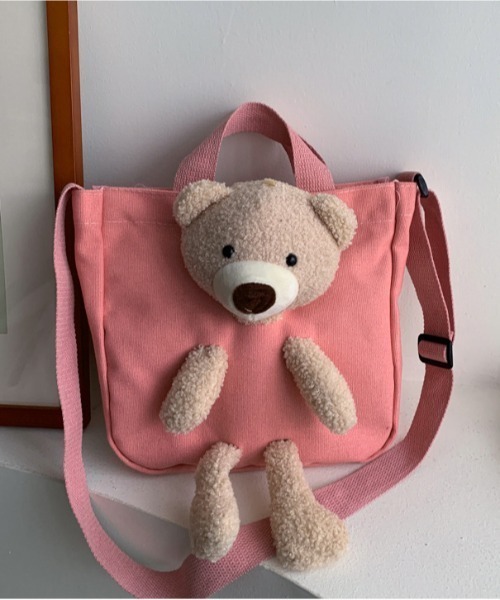 SHEPP（シープ）の「くまさんぬいぐるみ付き2WAYショルダーミニトートバッグ（トートバッグ・レディース・グリーン/ホワイト/イエロー/ピンク/ブラック・F）」の21枚目の写真