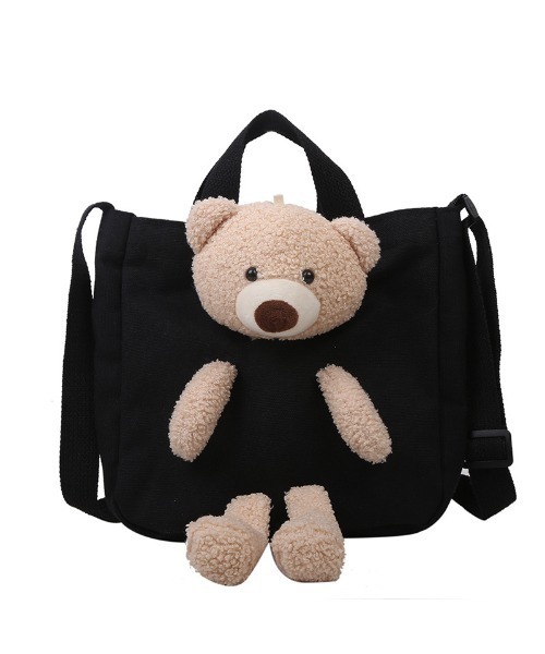 SHEPP（シープ）の「くまさんぬいぐるみ付き2WAYショルダーミニトートバッグ（トートバッグ・レディース・グリーン/ホワイト/イエロー/ピンク/ブラック・F）」の15枚目の写真