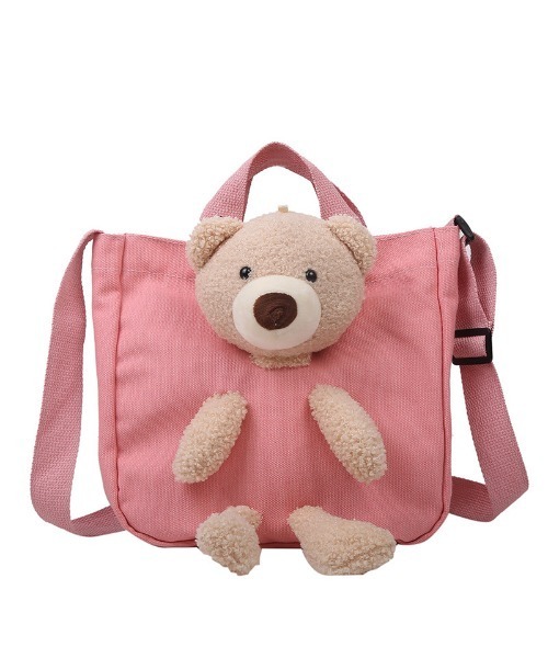 SHEPP（シープ）の「くまさんぬいぐるみ付き2WAYショルダーミニトートバッグ（トートバッグ・レディース・グリーン/ホワイト/イエロー/ピンク/ブラック・F）」の12枚目の写真