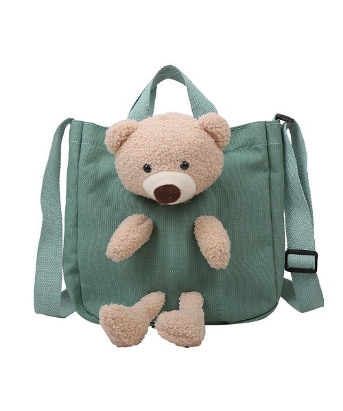SHEPP（シープ）の「くまさんぬいぐるみ付き2WAYショルダーミニトートバッグ（トートバッグ・レディース・グリーン/ホワイト/イエロー/ピンク/ブラック・F）」の14枚目の写真