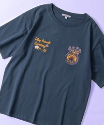 【22】〔HOUSTON/ヒューストン〕バリエーションエンブロイダリー プリント Tシャツ TIGER OKLAHOMA CAT