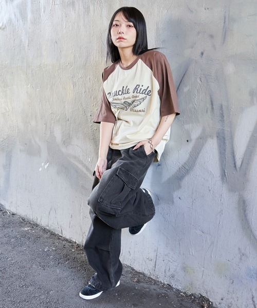 WEGO(ウィゴー)の「WEGO/ヴィンテージライクラグラングラフィックT(Tシャツ/カットソー・メンズ・ブラウン系その他/ブラック系その他・MEDIUM/LARGE)」の7枚目の写真