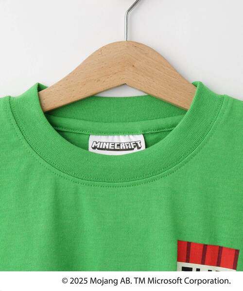 SHOO・LA・RUE（シューラルー）の「【マインクラフト】プリントBIG Tシャツ（Tシャツ/カットソー・キッズ・オフホワイト/グリーン/チャコールグレー・13/14/15 /12/11/10）」の6枚目の写真