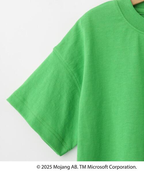 SHOO・LA・RUE（シューラルー）の「【マインクラフト】プリントBIG Tシャツ（Tシャツ/カットソー・キッズ・オフホワイト/グリーン/チャコールグレー・13/14/15 /12/11/10）」の7枚目の写真