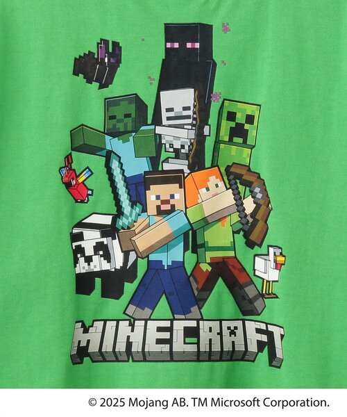 SHOO・LA・RUE（シューラルー）の「【マインクラフト】プリントBIG Tシャツ（Tシャツ/カットソー・キッズ・オフホワイト/グリーン/チャコールグレー・13/14/15 /12/11/10）」の10枚目の写真