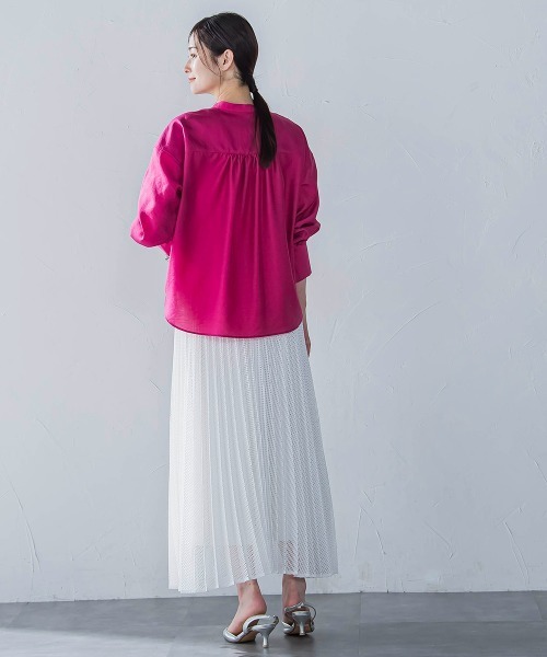 LAUTREAMONT（ロートレアモン）の「メッシュレースプリーツスカート≪洗濯機で洗える≫（スカート・レディース・ホワイト/ブラック・9号）」の5枚目の写真