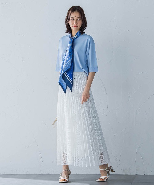 LAUTREAMONT（ロートレアモン）の「メッシュレースプリーツスカート≪洗濯機で洗える≫（スカート・レディース・ホワイト/ブラック・9号）」の18枚目の写真