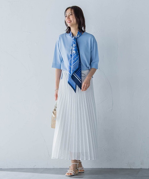 LAUTREAMONT（ロートレアモン）の「メッシュレースプリーツスカート≪洗濯機で洗える≫（スカート・レディース・ホワイト/ブラック・9号）」の19枚目の写真