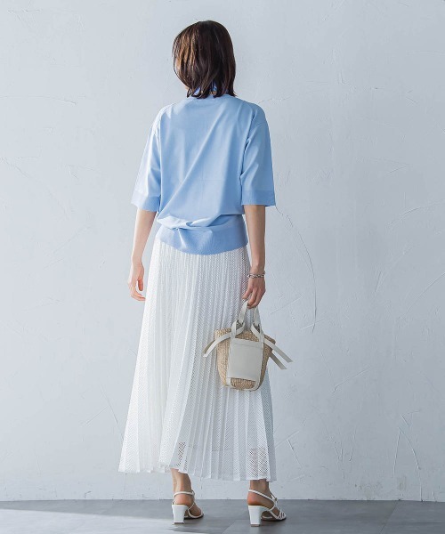 LAUTREAMONT（ロートレアモン）の「メッシュレースプリーツスカート≪洗濯機で洗える≫（スカート・レディース・ホワイト/ブラック・9号）」の21枚目の写真