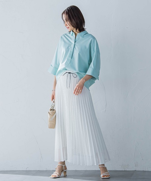 LAUTREAMONT（ロートレアモン）の「メッシュレースプリーツスカート≪洗濯機で洗える≫（スカート・レディース・ホワイト/ブラック・9号）」の22枚目の写真