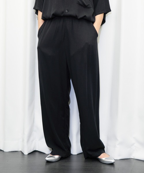 SUNNY SPORTS(サニースポーツ)の「SUNNY SPORTS / サニースポーツ SOLID 2PARTS WIDE PANTS 無地 レーヨン イージーパンツ(その他パンツ・メンズ・ブラック・X-SMALL/MEDIUM/LARGE)」の11枚目の写真