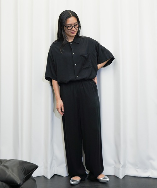 SUNNY SPORTS(サニースポーツ)の「SUNNY SPORTS / サニースポーツ SOLID 2PARTS WIDE PANTS 無地 レーヨン イージーパンツ(その他パンツ・メンズ・ブラック・X-SMALL/MEDIUM/LARGE)」の12枚目の写真