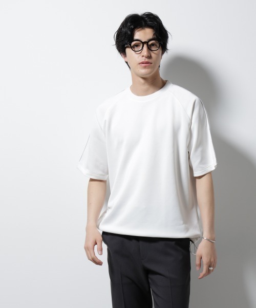 NANO universe(ナノユニバース)の「ラグランアジャストTシャツ 半袖(Tシャツ/カットソー・メンズ・ブラック/ホワイト/ネイビー・L/M)」の11枚目の写真