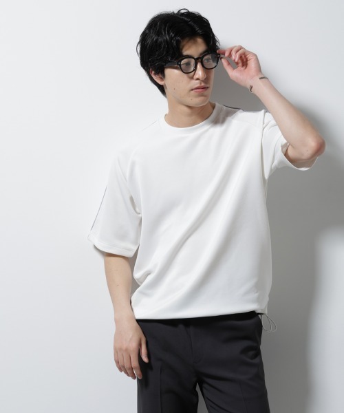 NANO universe(ナノユニバース)の「ラグランアジャストTシャツ 半袖(Tシャツ/カットソー・メンズ・ブラック/ホワイト/ネイビー・L/M)」の10枚目の写真