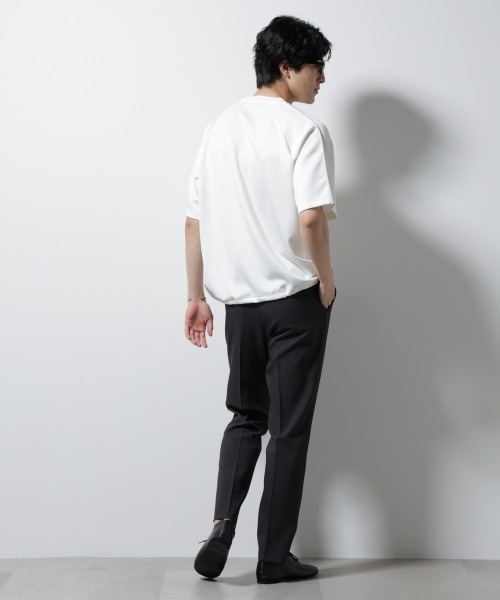 NANO universe(ナノユニバース)の「ラグランアジャストTシャツ 半袖(Tシャツ/カットソー・メンズ・ブラック/ホワイト/ネイビー・L/M)」の5枚目の写真