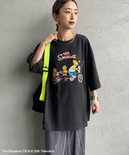 JEANS FACTORY Clothes（ジーンズファクトリークローズ）の「[JEANS FACTORY CLOTHES/ジーンズファクトリークローズ] SIMPSONS / ダメージ キャラクターTシャツ（Tシャツ/カットソー・レディース・ブラック・S/M/L）」の12枚目の写真