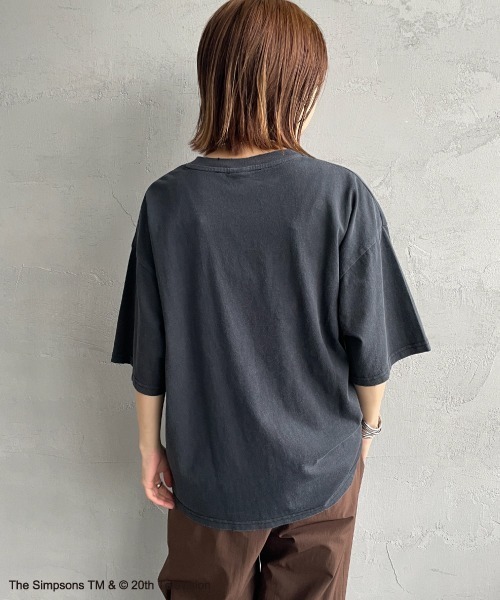 JEANS FACTORY Clothes（ジーンズファクトリークローズ）の「[JEANS FACTORY CLOTHES/ジーンズファクトリークローズ] SIMPSONS / ダメージ キャラクターTシャツ（Tシャツ/カットソー・レディース・ブラック・S/M/L）」の21枚目の写真